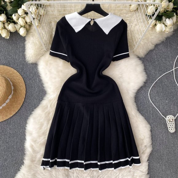 women's french knitted dress - Picture 3 of 9